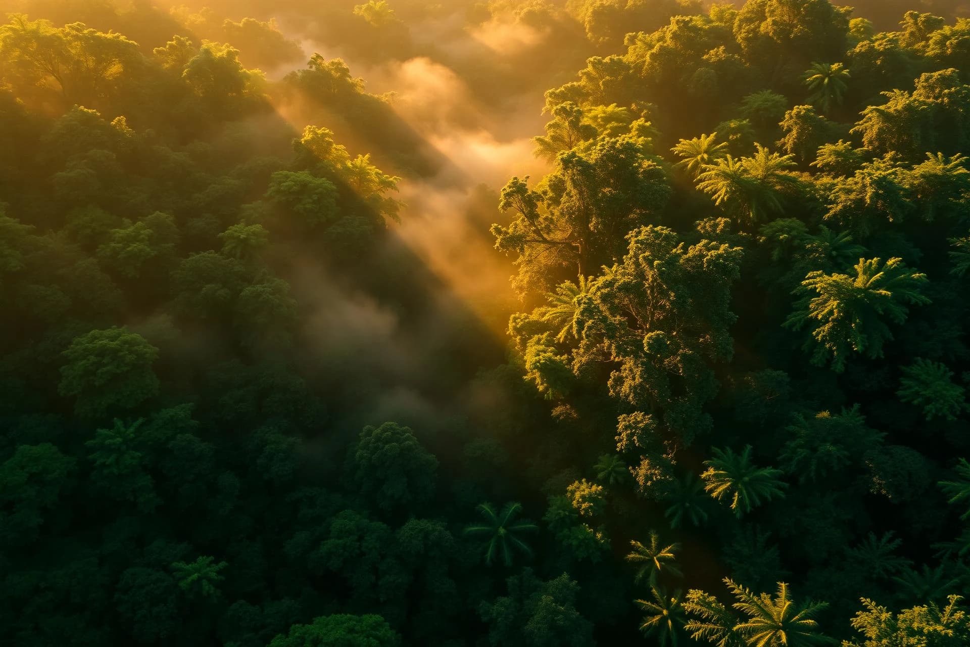 Floresta brasileira ao amanhecer